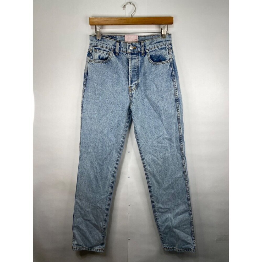 Revice Denim Size 27 Light Wash Straight Leg Jeans Rigid Cotton GUC